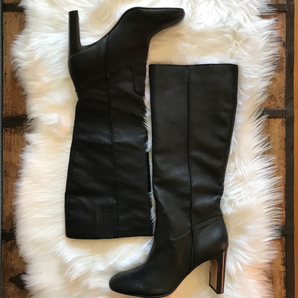 Dolce Vita Black Leather Heeled Boot